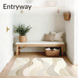 Beige Kitchen with Slip Resistant Backing and Padded Surface(Beige)