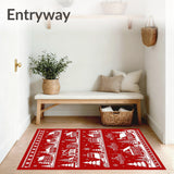 Rustic Highlighting Charming Pastoral Scenes(Red)