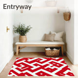 Opulent Design with Bold Angular Interlocking Shapes (Red)