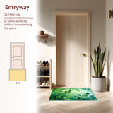 Charming Nature Inspired with Abstract Leaf Motifs and Gradient Effects(Green)