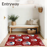 Jolly Snow Globe Scene Holiday with Magical Winter(Red)