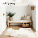 Abstract Creamy Beige Runner for Home Absorbent Kitchen Floor(Beige)