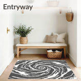 Abstract Brushstroke Design Artistic with Flowing(Black)