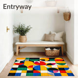 Discover Shapes Area Rug for Kids Fun Play and Learn(Yellow)