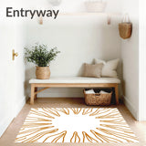 Elegant Starburst Swirl Transitional Contemporary Decorative (Brown) - ODIKA