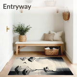 Abstract Savannah Chic Beige Field with Stark Black Formations(Black)