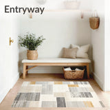 Farmhouse Chic Floor with Abstract Design(Gray)