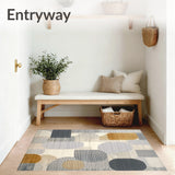 Elegant Beige and Grey Modern Geometric Spotted(Gray)