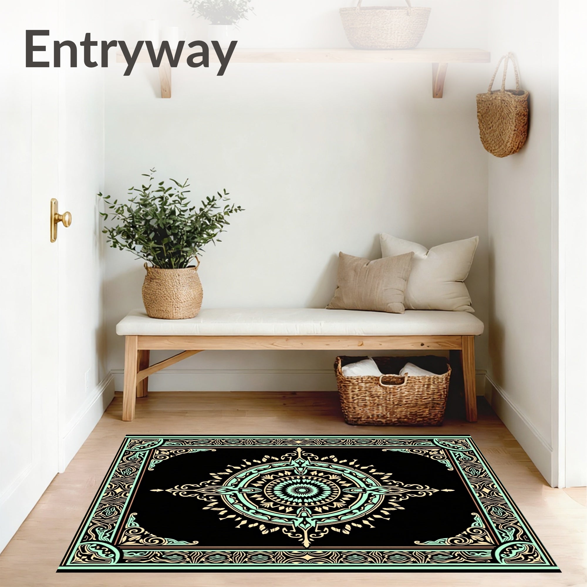 Medallion Symmetrical Ornate Traditional (Black) - ODIKA