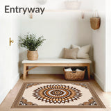 Boho Sunburst Traditional Floor Covering(Beige)