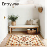 Boho Chic Area Beige and Brown Southwestern Inspired(Beige)