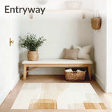 Beige and Cream Gradient with Rustic Boho Style Abstract Motifs(Beige)