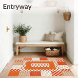 Eclectic Mosaic Patchwork Artistry(Orange)