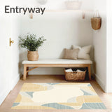 Ethereal Beige Geometric Border & Wave Design(Beige)