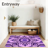 Elegant Blooming Swirl Decorative Zen (Purple)