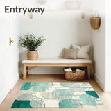 Whispering Grove Geometric Area with Artful Nature Inspired Forms(Gray)