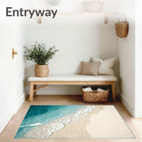 Seashore Inspired Throw Beach Scenery(Beige)