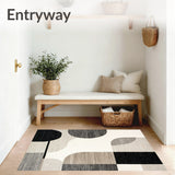 Francis Collection Abstract Geo Area in Beige Charcoal(Gray)