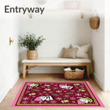 Holiday Lantern Parade with Jolly Gnomes and Spruce Branch Flourishes(Red)