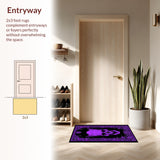 Mystical Skull Patterned Art(Purple)