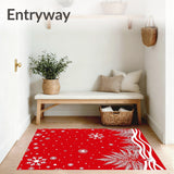 Joyful Winter Wonderland Walkway Celebration Tapestry(Red)