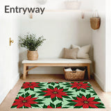 Traditional Holiday Poinsettia Bloom Design with Seasonal Florals(Red)