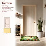 Vibrant Abstract Woodland Imagery(Green)