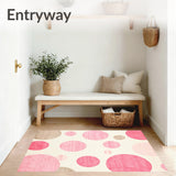 Contemporary Blush Beige & Pink Circle Play Area(Pink)