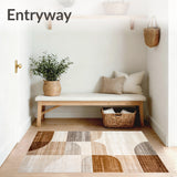 Sophisticated Casual with Brown and Beige Layered Abstract(Beige)