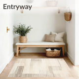 Abstract Geometric Area Non Slip Small Floor Mat for Home(Beige)