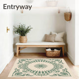 Textured Semi Circular Paisley Motifs with Intricate Swirling Accents (Ivory) - ODIKA