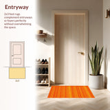 Ultra Soft Area Rug, Non Slip, Stain Resistant, Washable Area Rugs for Living Room, Bedroom, Exotic Spiritual Non-Slip Yoga Rug(Orange)