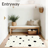 Raindrop Symphony Sophisticated Scattered Spot Motif(Black)