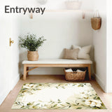 Beige Serenity Floral Symphony Easy Clean(Beige)