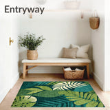 Tropical Plant with Modern Jungle Inspired Leaf and Floral(Green)