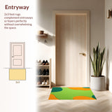 Ultra Soft Area Rug, Non Slip, Stain Resistant, Washable Area Rugs for Living Room, Bedroom, Irregular Cat Shaped(Green)