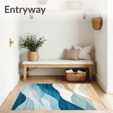 Coastal Inspired Patio Country Area in Blue and Sand Hues(Blue)