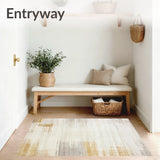 Contemporary Beige Distressed Area With Artistic Faded(Beige)