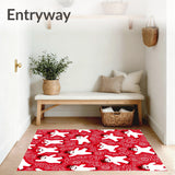 Jolly Frosty Wonderland Decorative Seasonal Entrance Pathway(Red)