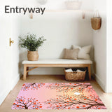 Orchard Sunrise Fruit Tree Branch Welcome Entryway(Red)