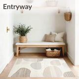 Beige with Speckled Wool Blend and Motifs(Beige)