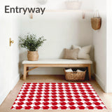 Holiday Houndstooth Entrance Accent(Red)