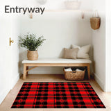 Heritage Cabin Plaid with Interlocking Tartan(Red)