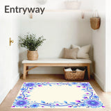 Mystical Garden Enchanted Pathway Ornate Blossoming Vines(Blue)