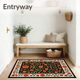 Heirloom Blossom Patchwork With Timeless Nature Motifs(Black)