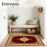 Medallion Scrollwork with Flourishing Baroque Motifs(Red)