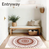 Retro Boho Ornamental Sunburst Filigree Design(Brown)