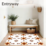 Grid with Southwestern Chevron Accents (Brown)