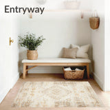 Boho Chic Hallway Faded Neutral Area(Beige)