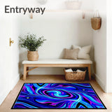 Celestial Wave with Shimmering Gradient Stripes (Blue)